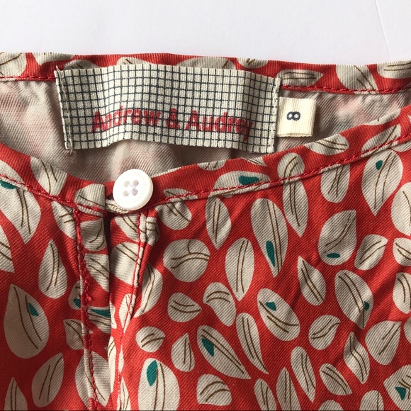 Andrew & Audrey red leaf bubble top size 8 - Picture 5 of 5